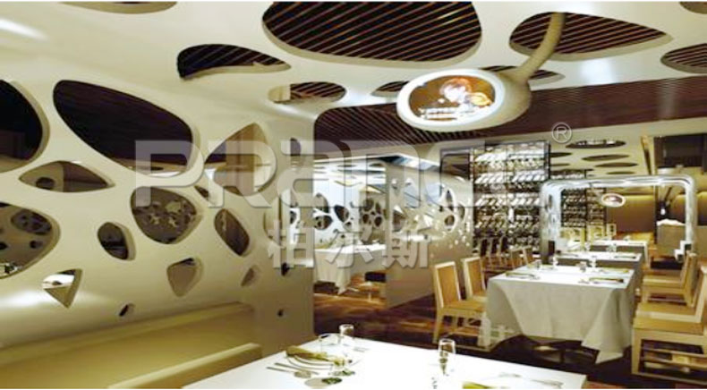 餐廳異形天花吊頂